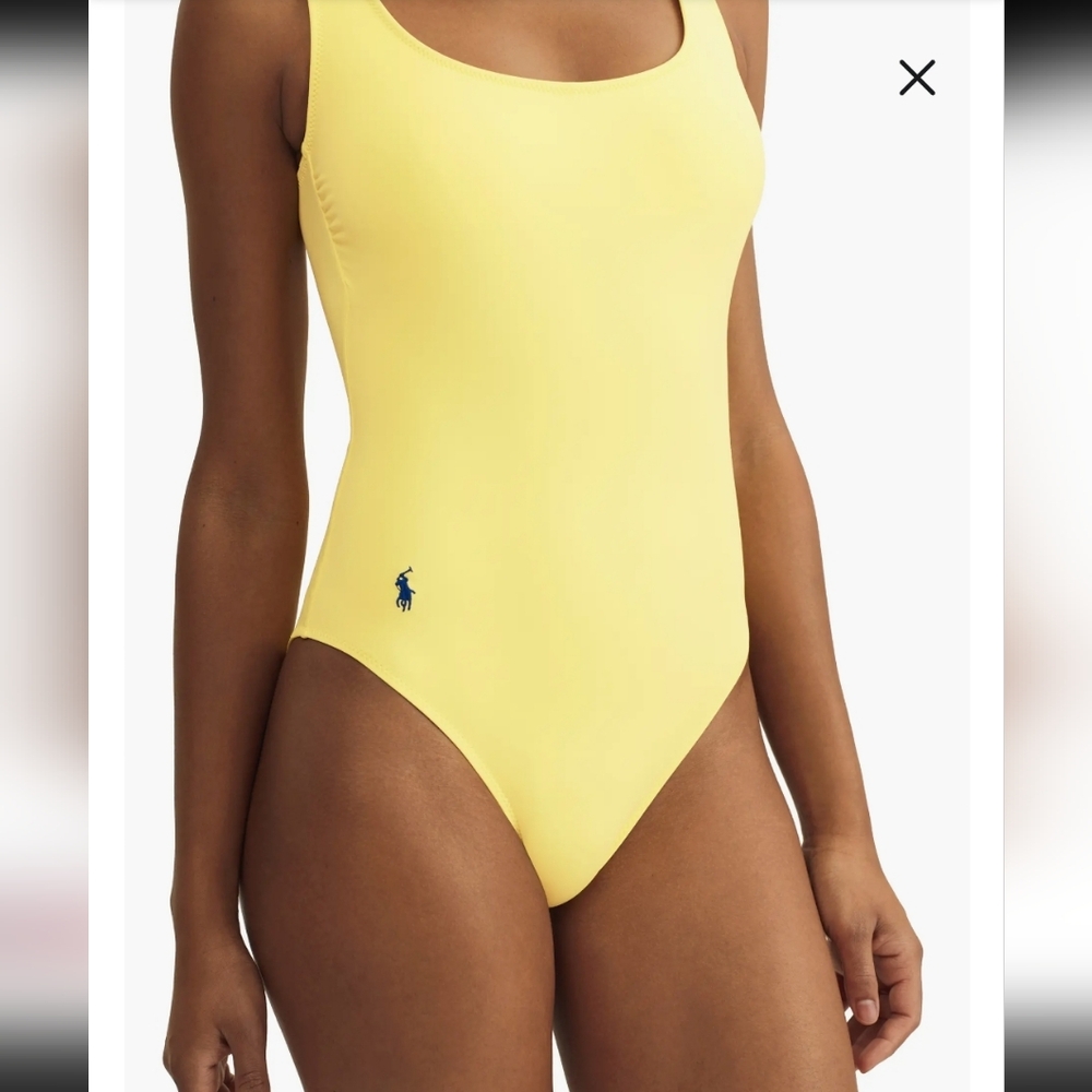 POLO RALPH LAUREN MARTINIQUE ONE PIECE SWIMSUIT / LARGE /COLOR: YELLOW - Picture 11 of 11